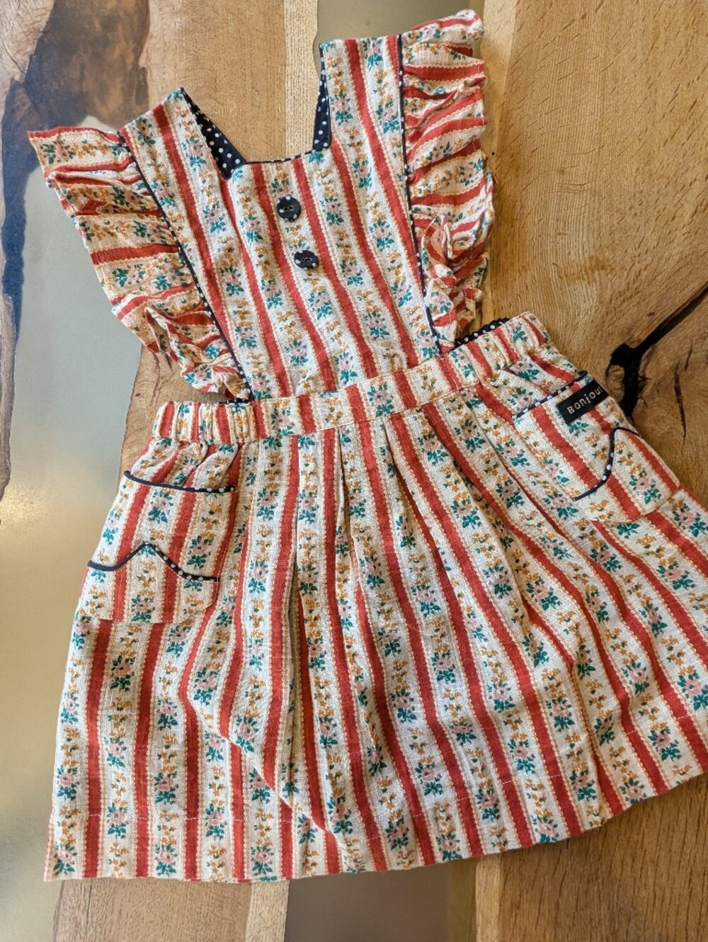 Bonjour Diary Paris Pinafore, the most beautiful pinny ever made, 4Y